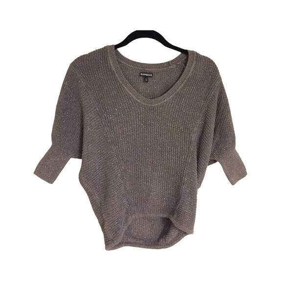 Express Sparkly Knit Short-Sleeve Sweater Size XS - Picture 1 of 3
